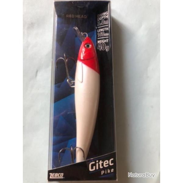 1 gitec pike 16 cm 40 gr red head Leurre dur p�che mer zebco