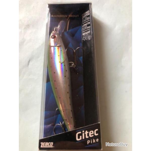 1 gitec pike 16 cm 40 gr rainbow trout Leurre dur p�che mer zebco