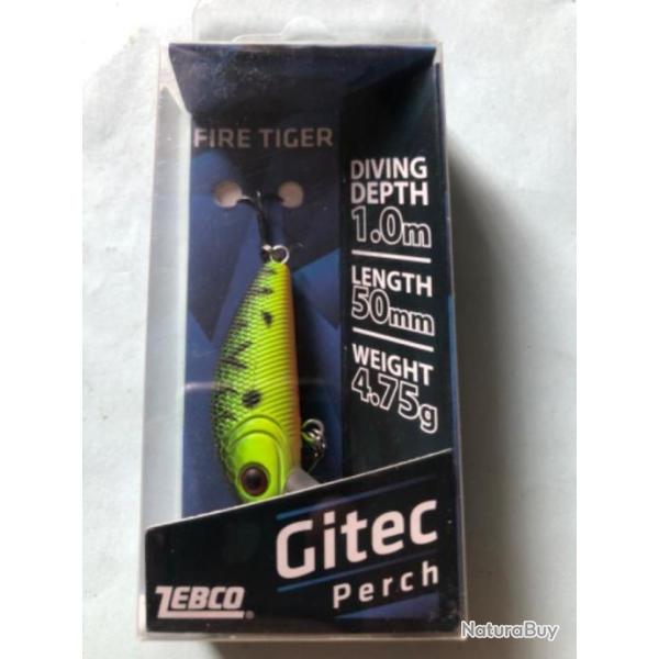 1 gitec perch 5 cm 4,75 gr fire tiger Leurre dur p�che carnassier zebco