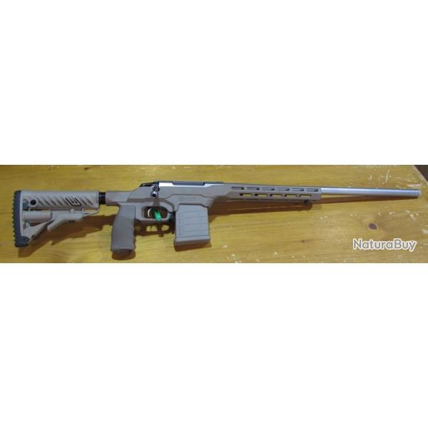 Carabine a verrou Tikka T3 INOX canon 61cm lourd, cal 308 winchester chassis MDT LSS XL FDE