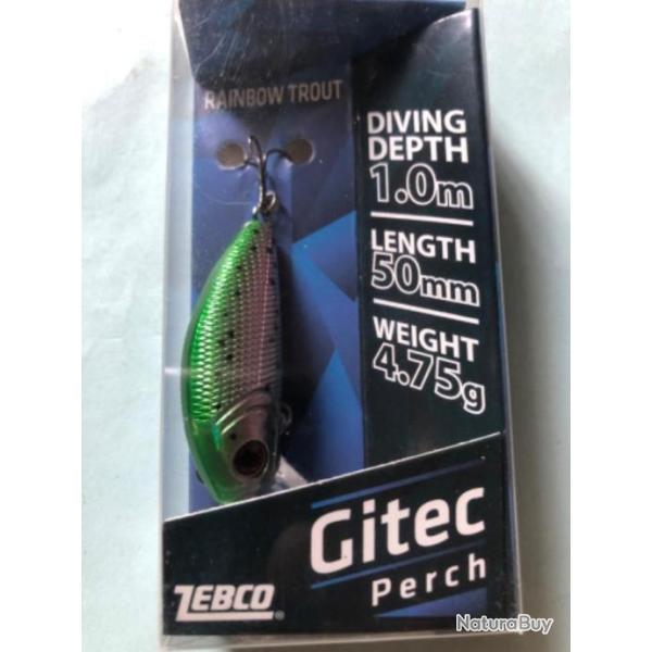 1 gitec perch 5 cm 4,75 gr rainbow trout Leurre dur p�che carnassier zebco