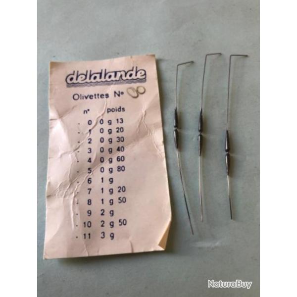6 olivette 0,13 gr perc�e plomb type torpille comp�tition peche coup Delalande