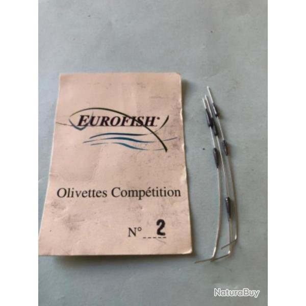 6 olivette 0,09 gr perc�e plomb type torpille comp�tition peche coup Eurofish