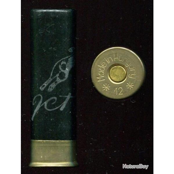 Cal. 12 - Made in Hungary * 12 *  - tube carton noir - culot acier laiton