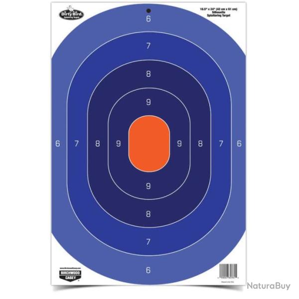 Lot de 3 centres de cible silhouette r�actives bleu-orange