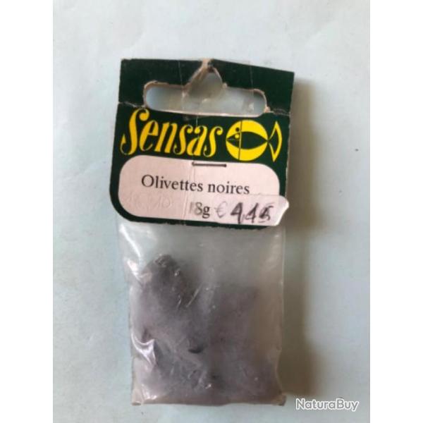 4 olivette tourn�e noire 18 gr  plomb comp�tition peche coup sensas