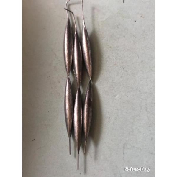6 olivette 0,77 gr perce plomb type comptition peche coup water queen