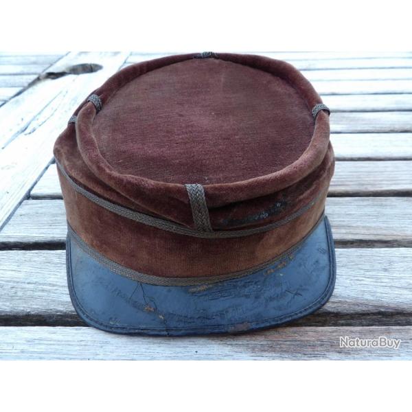KEPI SECOND EMPIRE VISIERE CARREE de TYPE COLLGE MILITAIRE