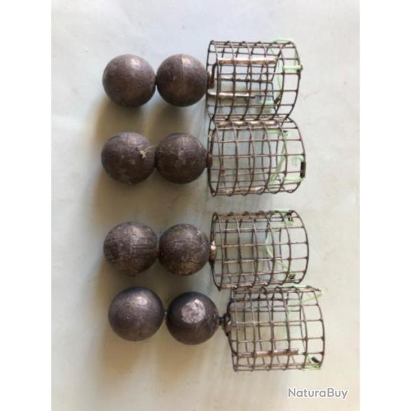 4 cage feeder 100 gr p�che feeder Sensas 2 plombs d�montables de 50 gr
