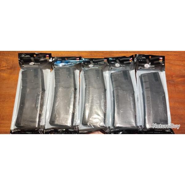 Lot de 5 chargeurs AR-15 HERA 30 coups cal.223