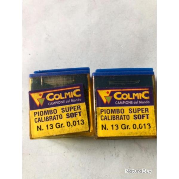 2 bo�te de plomb n 13 rond soft p�che au coup Colmic