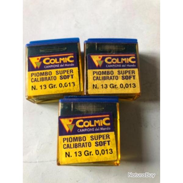 3 bo�te de plomb n 13 rond soft p�che au coup Colmic