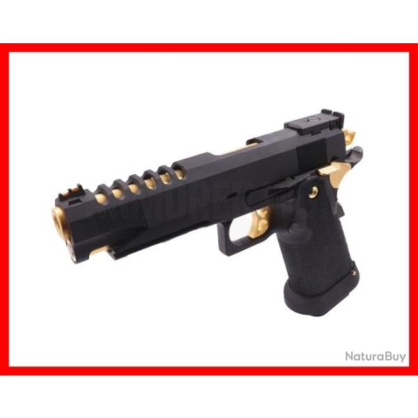 REPLIQUE HI-CAPA 5.1 HX2701 FULL GAZ GBB NOIR ET OR