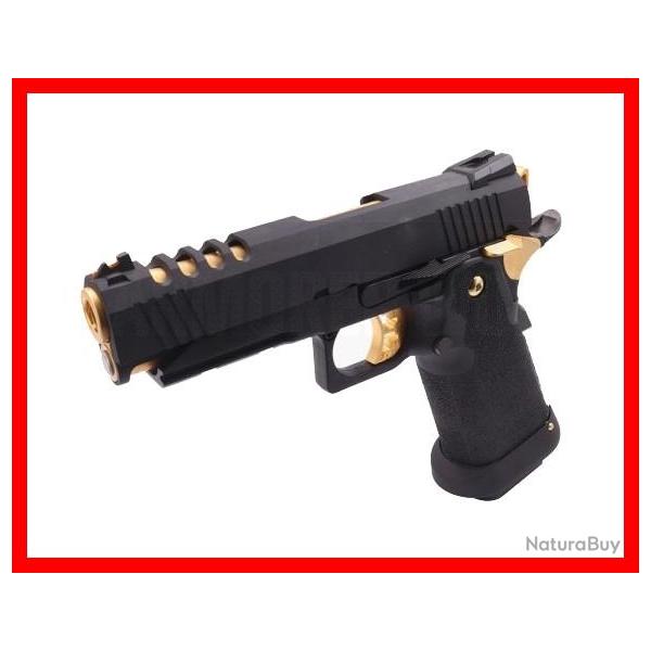 REPLIQUE HI-CAPA 4.3 HX2711 FULL GAZ GBB NOIR ET OR