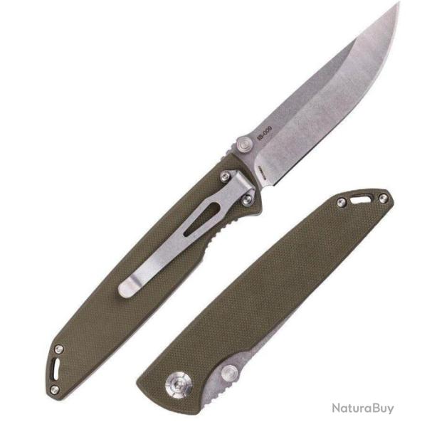 Couteau SKIF Stylus Olive Manche G10 Lame Acier 8Cr14MoV Linerlock Clip SKFIS009OG