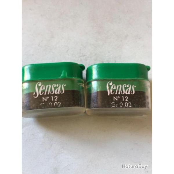 2 bo�te de plomb n 12 peint rond p�che au coup Sensas