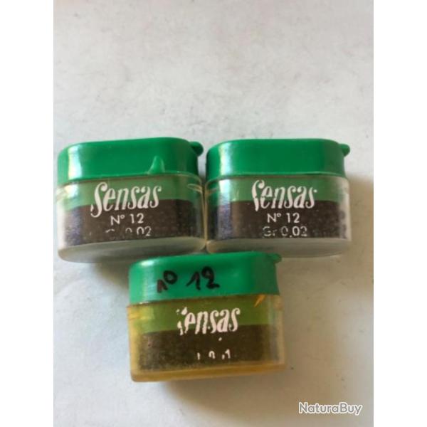 3 bo�te de plomb n 12 peint rond p�che au coup Sensas