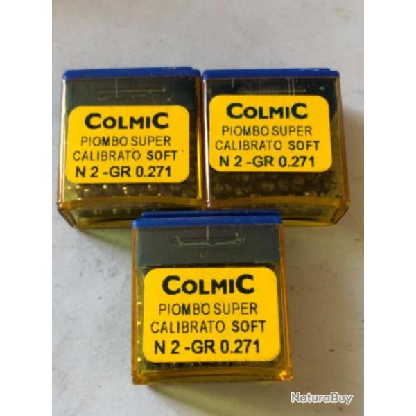 3 bo�te de plomb n 2 rond 0,27 gr p�che truite Colmic