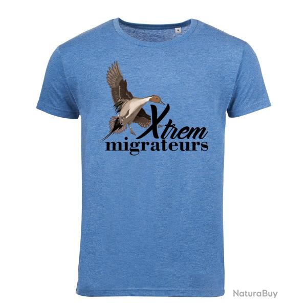 Tee shirt pilet bleu chin� XTREM MIGRATEURS