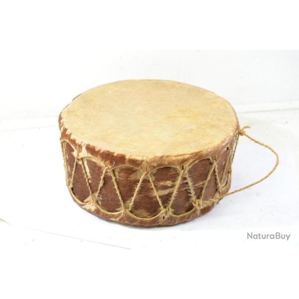 Ancien tambour en peau / cuir africain tamtam ? D�co africaine Afrique musique chaman