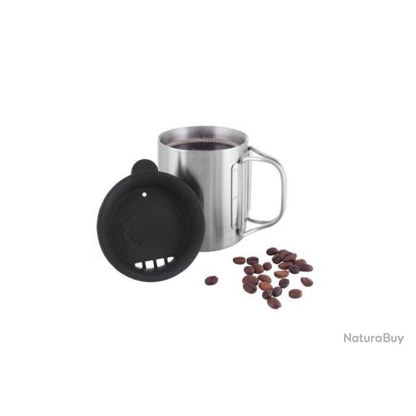 THERMO250 - TASSE THERMOS TATONKA GRADU�E AVEC POIGN�E PLIANTE ET COUVERCLE - 250 ML - ACIER INOX