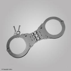 Menottes charni&egrave;res double s&eacute;curit&eacute; stainless