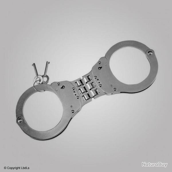 Menottes charni�res double s�curit� stainless