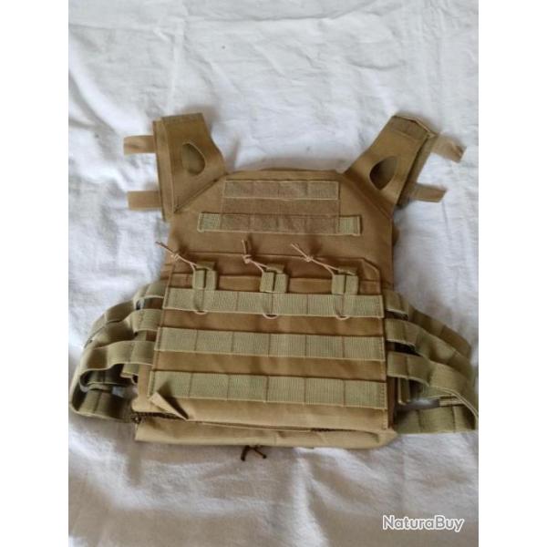 Gilet porte plaque tan