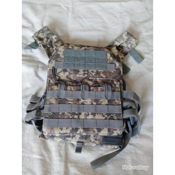 Gilet porte plaque camo urbain