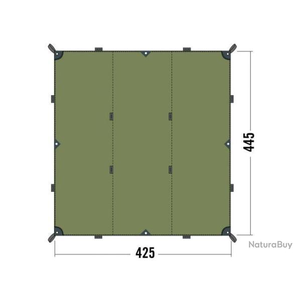 TARP 1 TC - Toile coton Tatonka imperm�able 425 x 445 - Beige