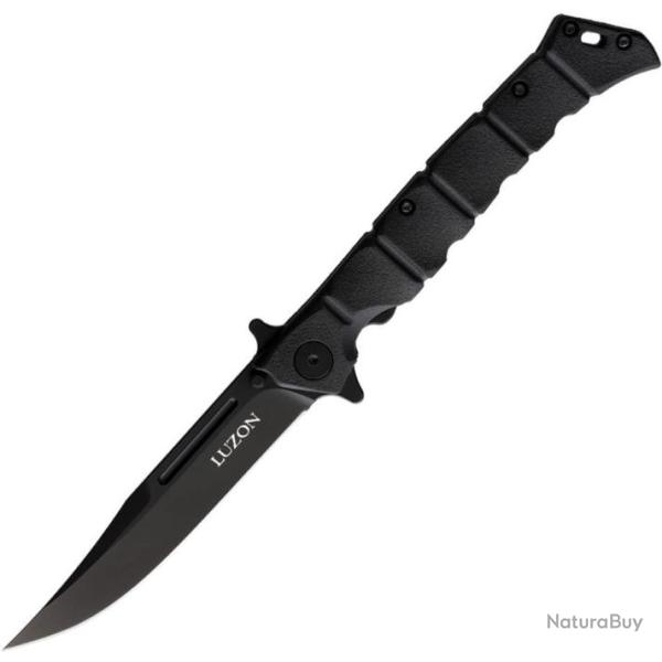 Couteau Cold Steel Large Luzon Black Lame Acier 8Cr13MoV Manche GFN Linerlock Clip CS20NQXBKBK