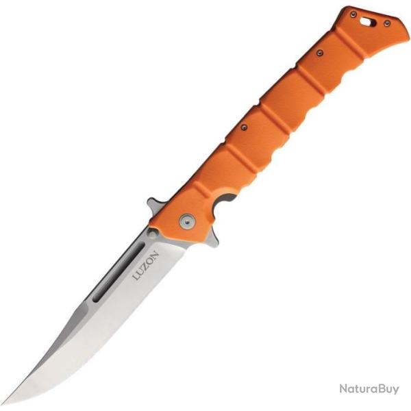 Couteau Cold Steel Large Luzon Orange Lame Acier 8Cr13MoV Manche GFN Linerlock Clip CS20NQXORST