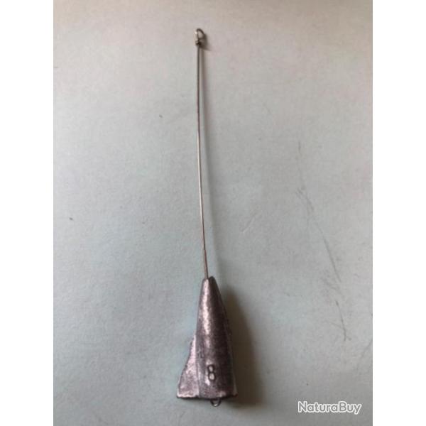 1 plomb lancer gouvernail avec avan�on 8 gr d�montable p�che cuill�re carnassier