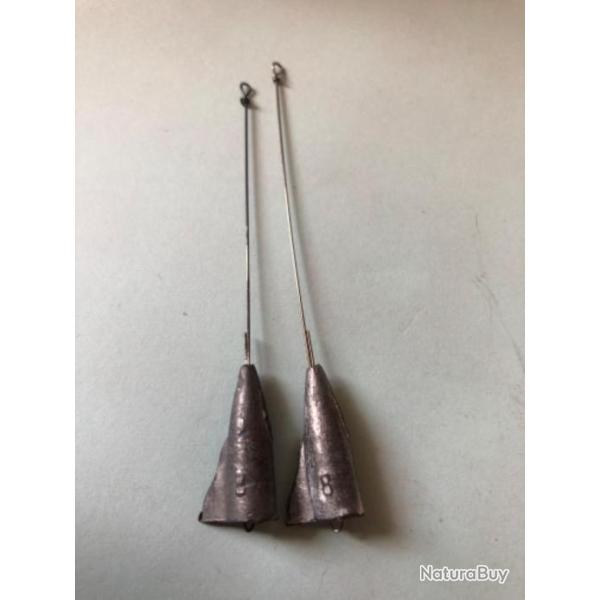 2 plomb lancer gouvernail avec avan�on 8 gr d�montable p�che cuill�re carnassier