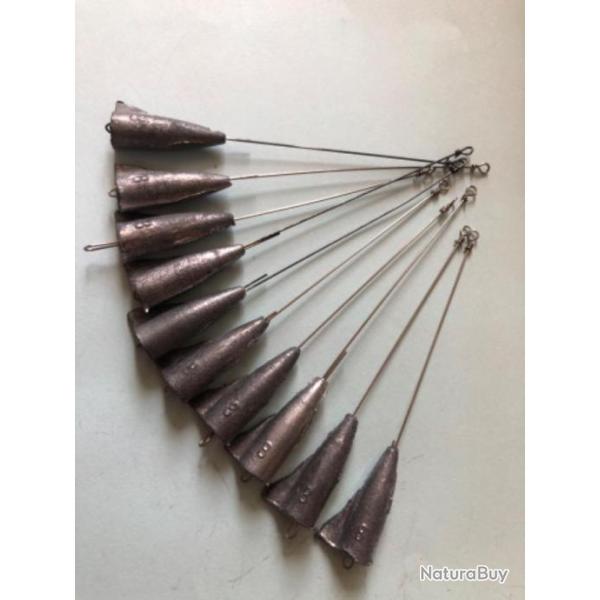 10 plomb lancer gouvernail avec avan�on 8 gr d�montable p�che truite LEMER