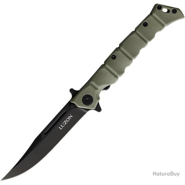 Couteau Cold Steel Medium Luzon Od Green Lame Acier 8Cr13MoV Black Manche GFN Linerlock CS20NQLODBK