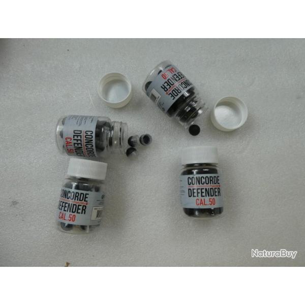 projectiles concorde cal 50 caoutchouc