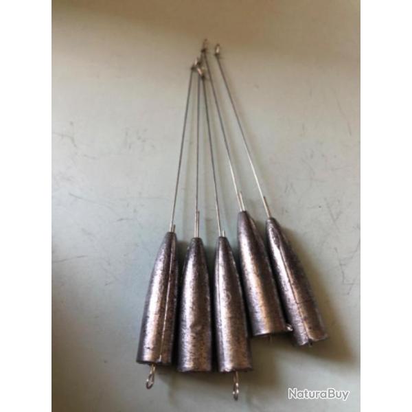5 plomb lancer conique avec avan�on 12 gr d�montable p�che truite  lemer