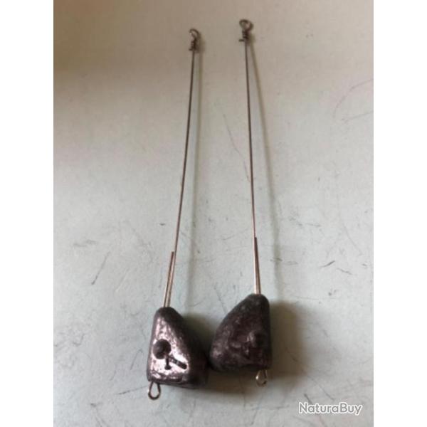 2 plomb lancer bateau gros avec avan�on 7 gr d�montable p�che TRUITE lemer