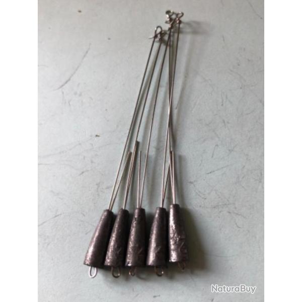 5 plomb lancer conique avec avan�on 3 gr d�montable p�che truite lemer