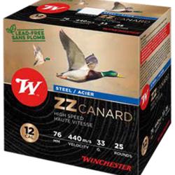 100 CARTOUCHES WINCHESTER ZZ CANARD ACIER - CAL. 12/76 