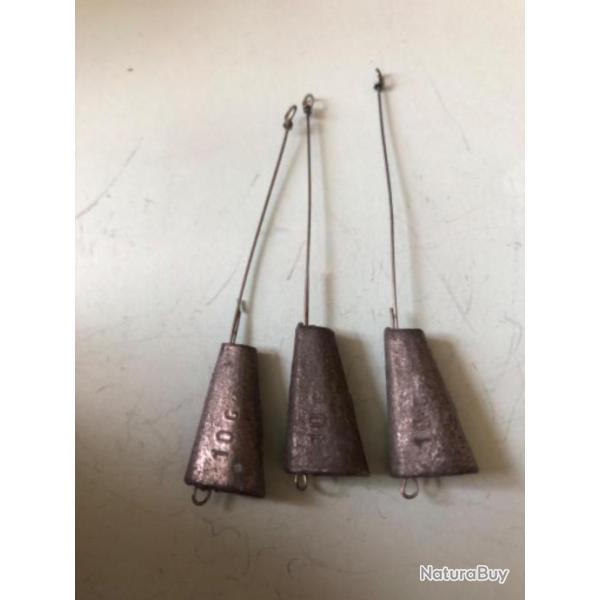 3 plomb lancer bateau avec avan�on 10 gr d�montable p�che truite