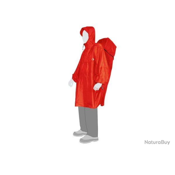 CAPE M - PONCHO DE PLUIE TATONKA AVEC PROTECTION SAC - M - ROUGE