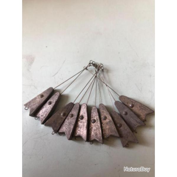10 plomb lancer t�te de poisson avec avan�on 7 gr d�montable p�che truite lemer