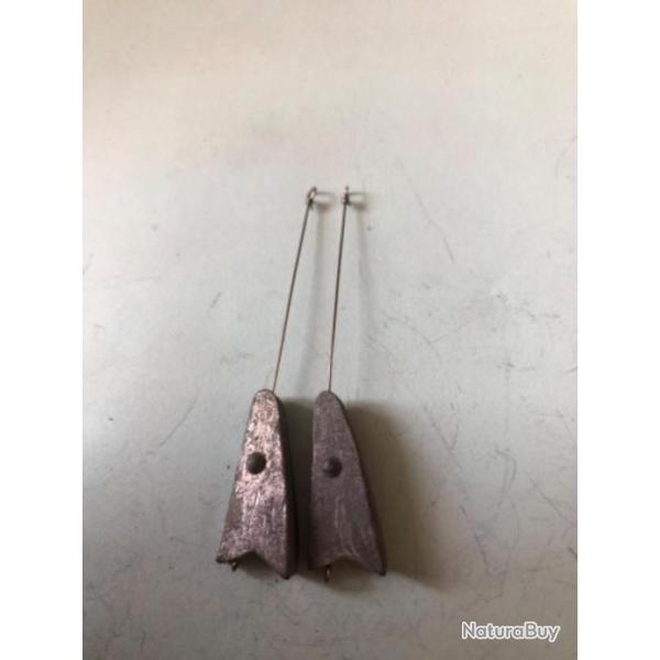 2 plomb lancer t�te de poisson avec avan�on 7 gr d�montable p�che truite lemer