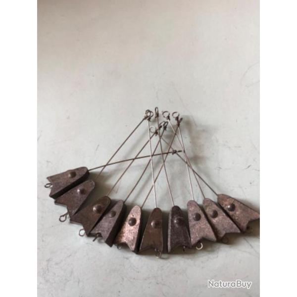10 plomb lancer t�te de poisson pm avec avan�on 4 gr d�montable p�che carnassier lemer