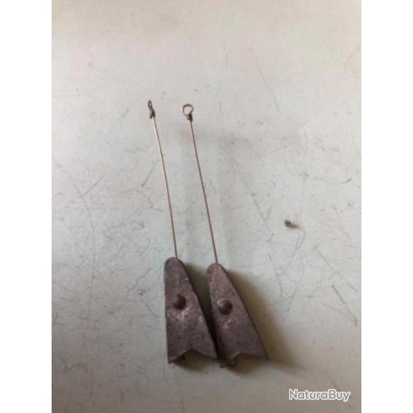 2 plomb lancer t�te de poisson mm avec avan�on 5 gr d�montable p�che carnassier lemer