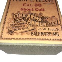 38 Short Colt: Reproduction boite (vide) LEROY LELAND 9470641 (USA)