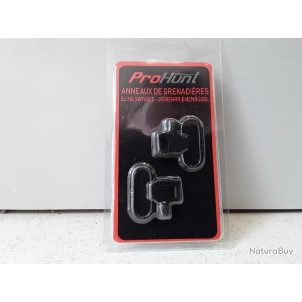 JEU DE 2 ANNEAUX DE GRENADIERES PROHUNT VERROUILLABLE