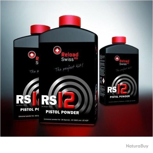 Poudre Reload Swiss RS12 - bidon de 500gr